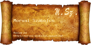 Morvai Szabolcs névjegykártya
