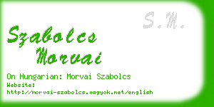 szabolcs morvai business card